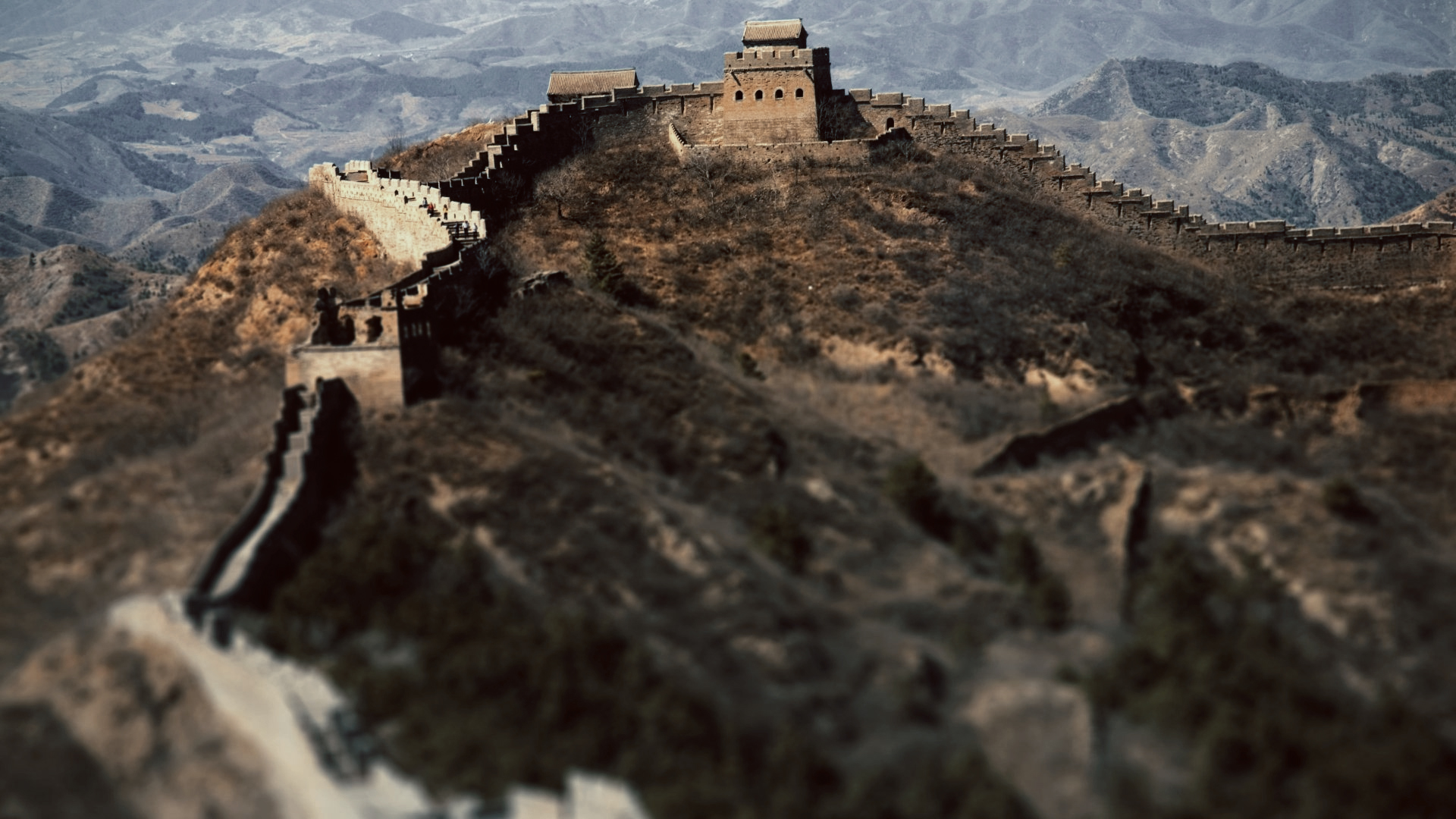Great Wall of China, Mountains Wallpaper