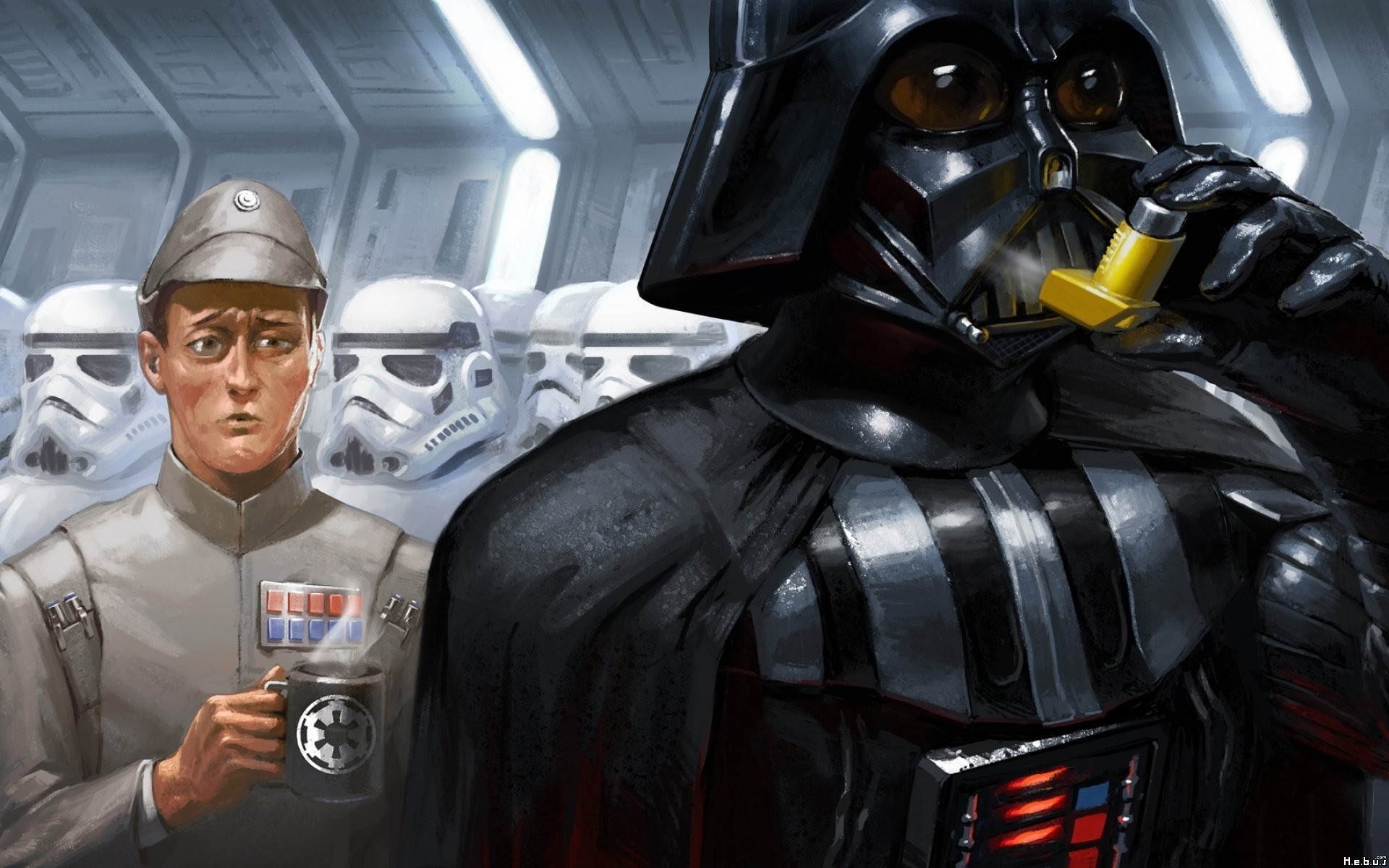Darth Vader, Stormtrooper, Humor, Star Wars Wallpaper
