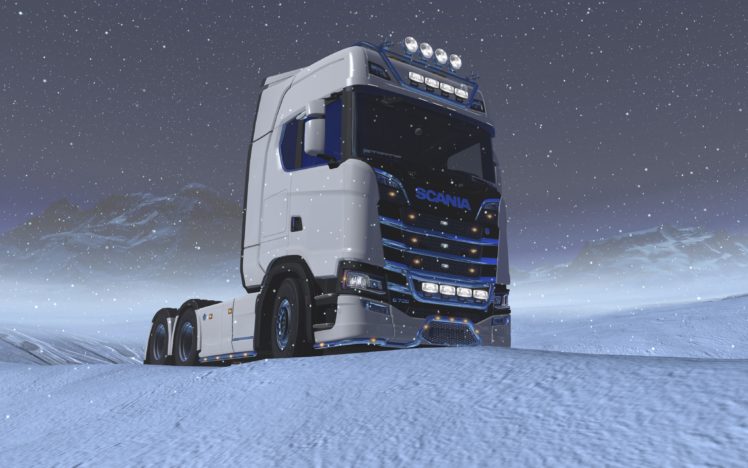 video games, Euro Truck Simulator 2, Trucks, Scania, ETS2 HD Wallpaper Desktop Background