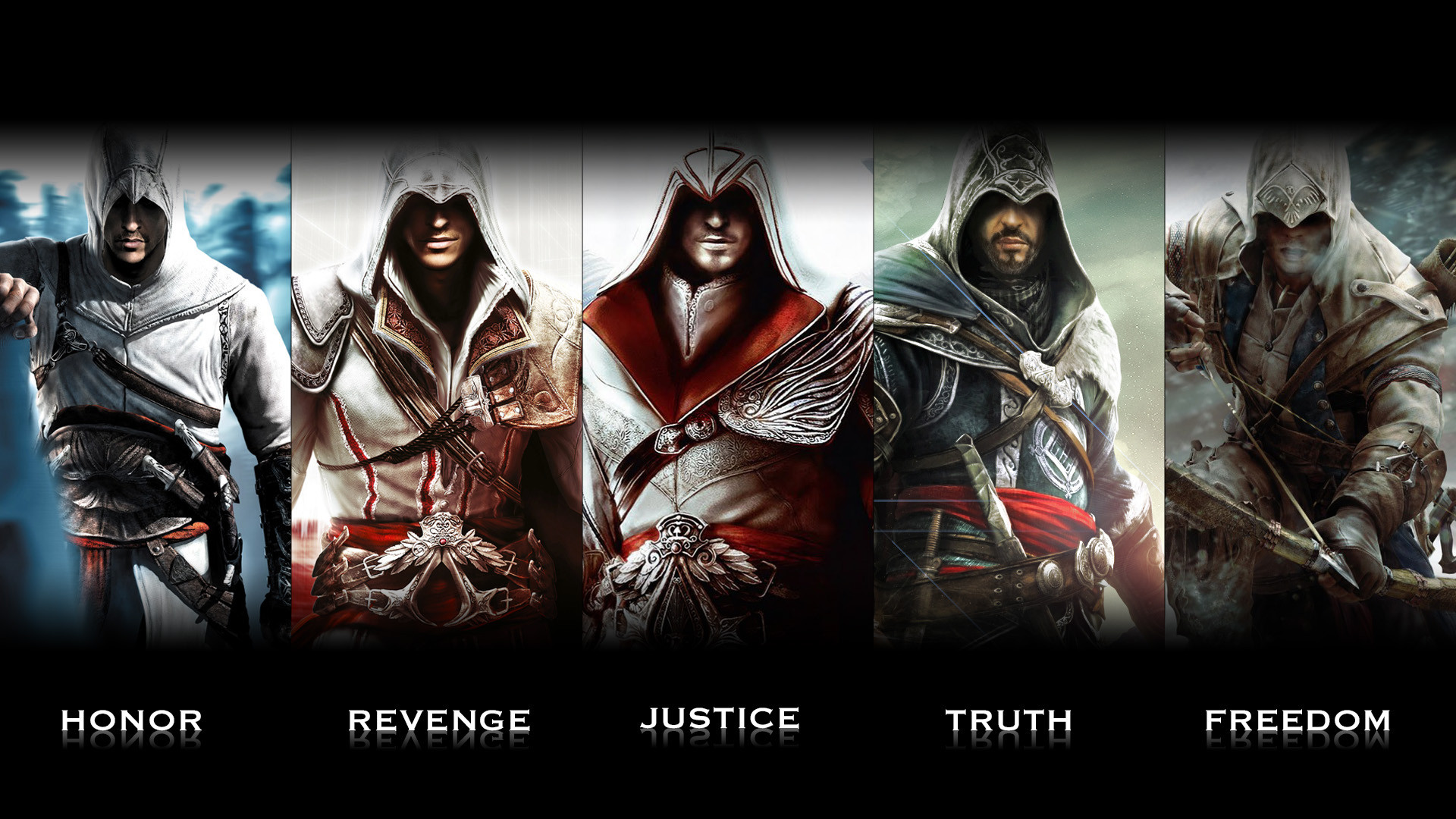 Assassins Creed, Assassins Creed: Brotherhood, Assassin&039;s Creed II, Assassin&039;s Creed III, Assassin&039;s Creed: Revelations Wallpaper