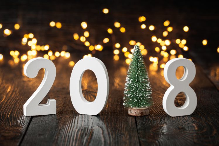 numbers, Lights, 2018 (Year) HD Wallpaper Desktop Background