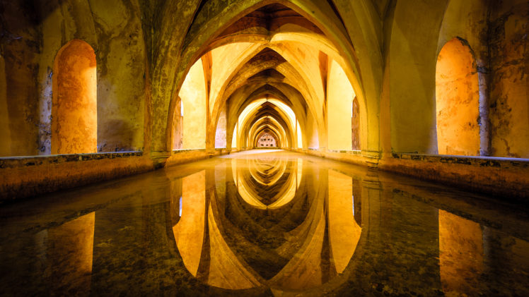 Los Baños De Doña María De Padilla, Alcazar, Seville HD Wallpaper Desktop Background