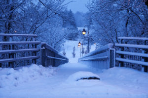 winter, Snow, Landscape, Bridge