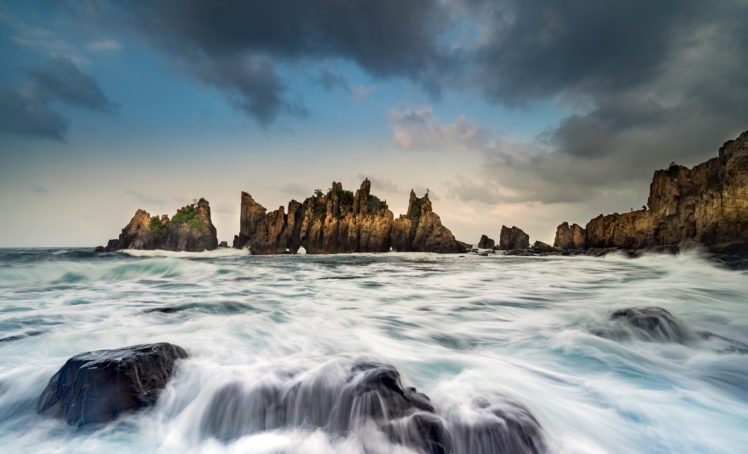 sea, Rock, Water, Sky, Nature HD Wallpaper Desktop Background