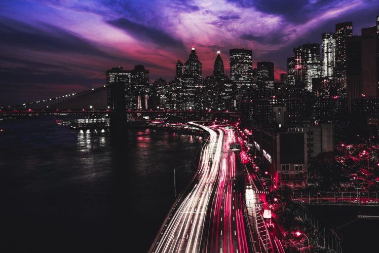 Matteo Catanese, Cityscape, Night, Landscape, Manhattan HD Wallpaper Desktop Background