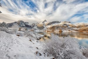 nature, Winter, Snow, Sky, Landscape, Mountains