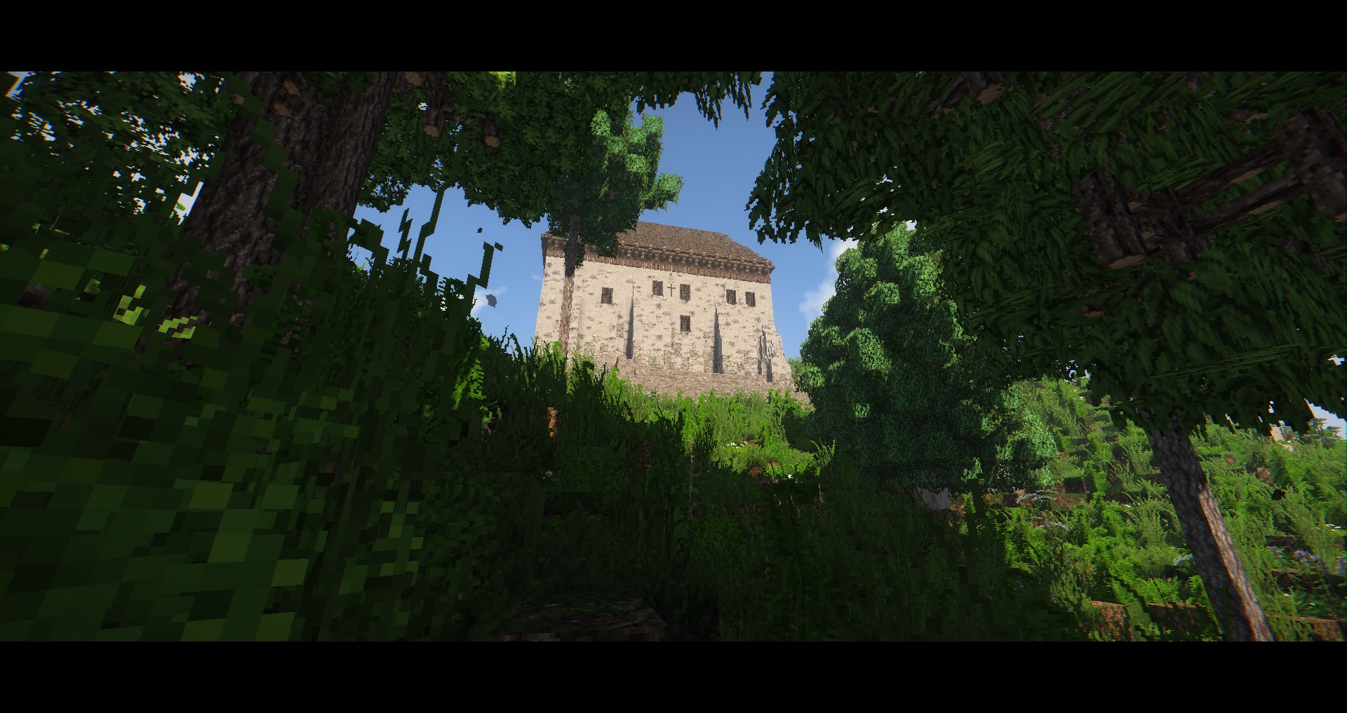 Minecraft, Castle, Forest, Conquest Reforged Mod Wallpaper
