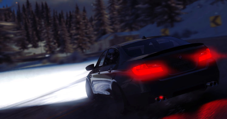 M5 (F10), The Crew, The Crew Wild Run, Drifting, Mountains, Snow, BMW, 4K  Wallpapers HD / Desktop and Mobile Backgrounds