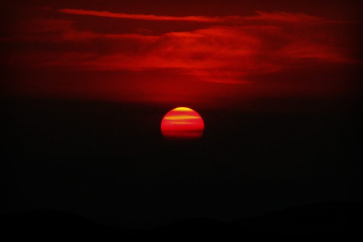 Darrel Gamble, Red, Sunset, Clouds HD Wallpaper Desktop Background