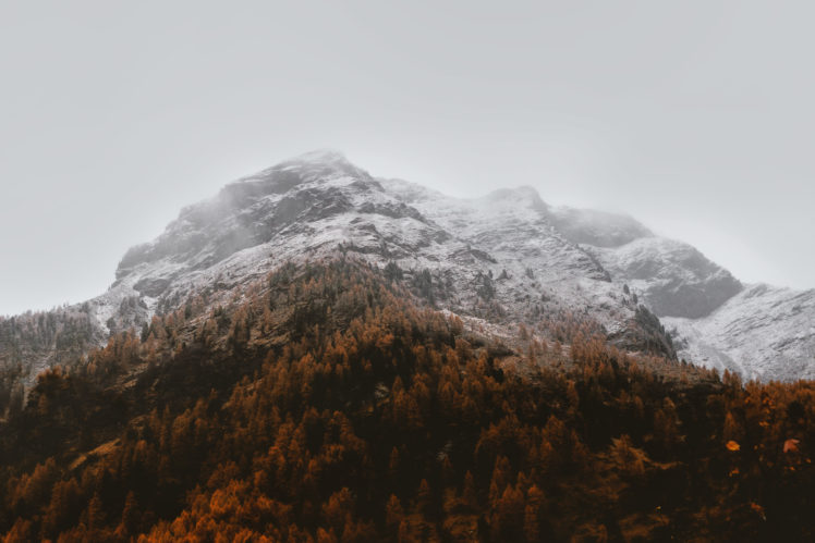 mountains, Snow, Nature, Clouds, Sky HD Wallpaper Desktop Background