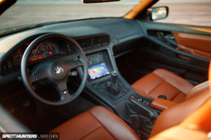Speedhunters, Car, Vehicle, BMW, BMW E31, Depth of field, Car interior