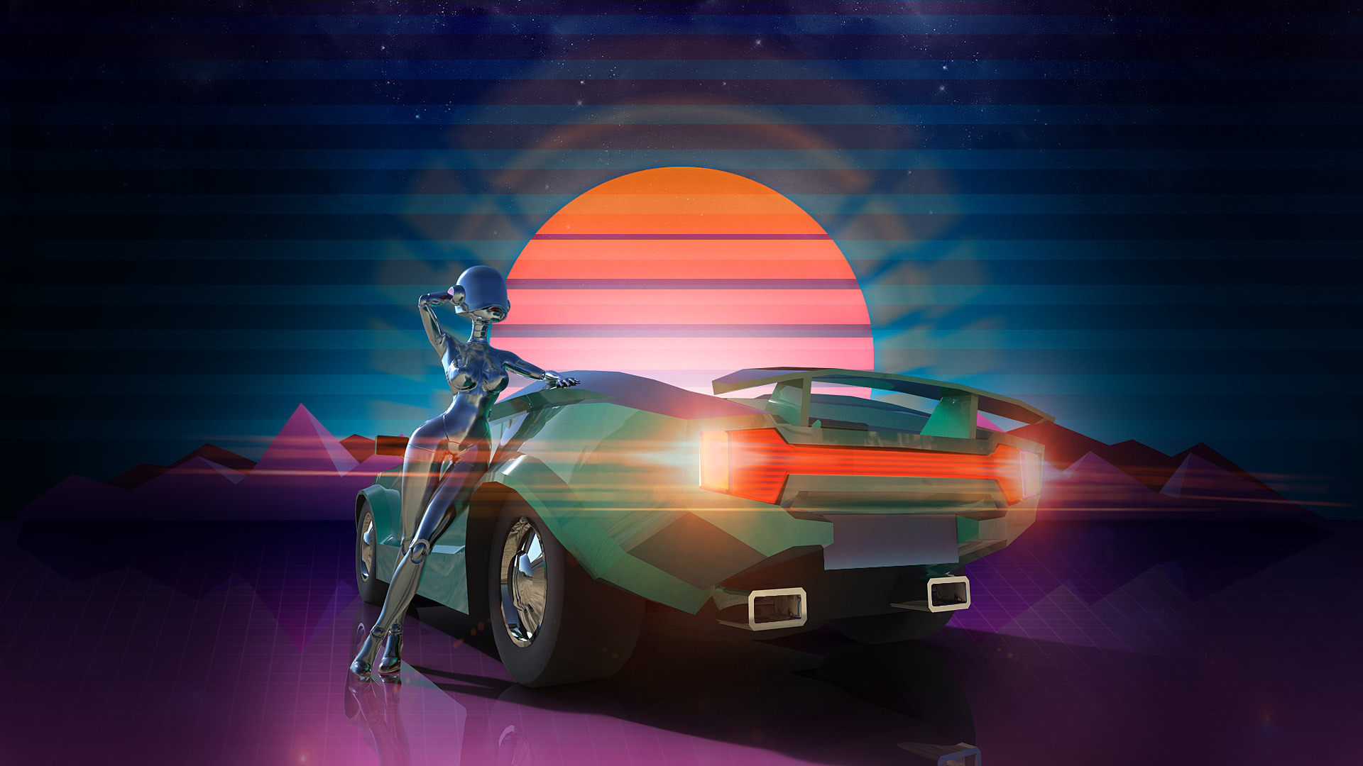 vehicle, Retro style, Video games Wallpaper