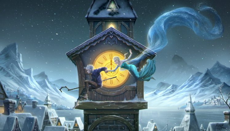 Jack Frost, Movies, Digital art, Snow, Rise of the Guardians, Frozen Fever, Frozen (movie) HD Wallpaper Desktop Background