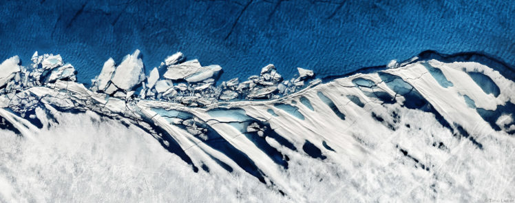 glaciers, Arctic, Iceberg, Snow, Ice, Water, Blue, Birds eye view, Aerial view, Melting HD Wallpaper Desktop Background