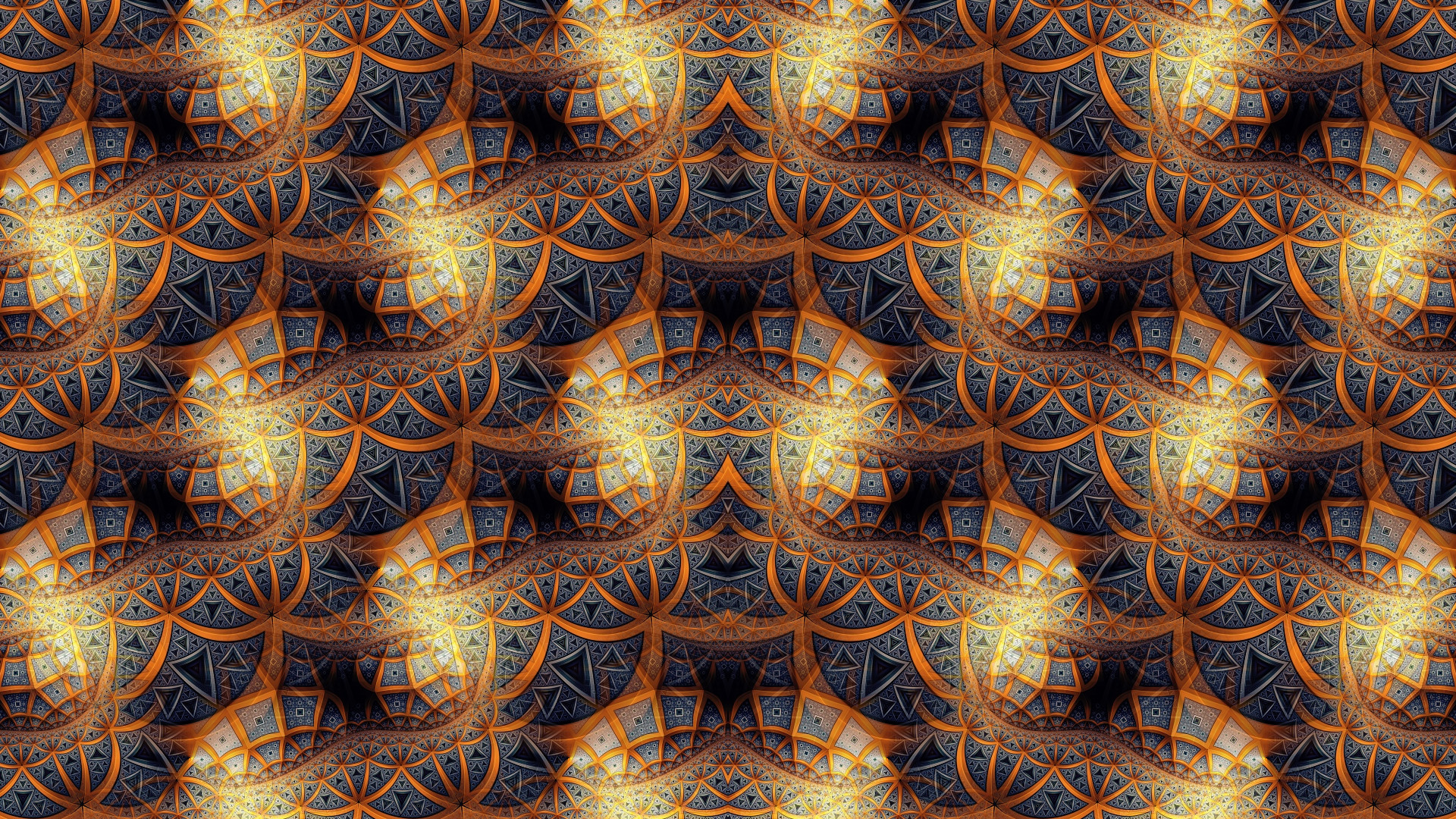 abstract, Fractal, Pattern, Symmetry, Digital art Wallpaper