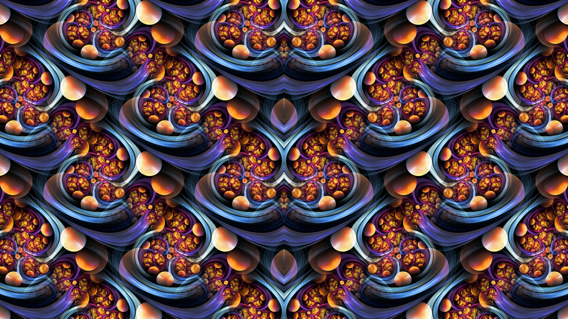 abstract, Fractal, Pattern, Symmetry, Digital art Wallpaper