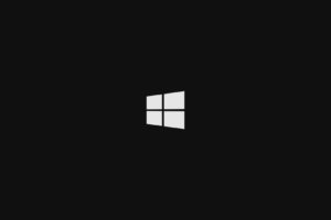 Windows 10, Simple, Microsoft Windows, Black background