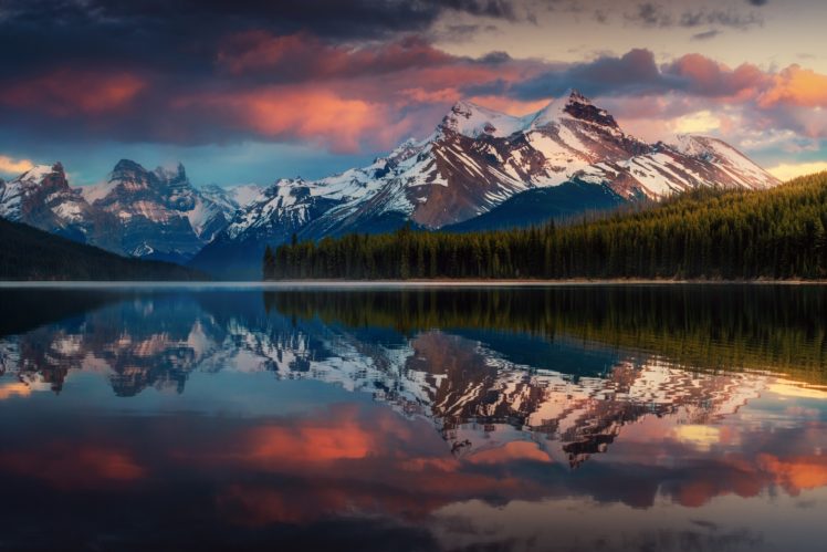 Canada, Colorful, Reflection, Nature, Mountains, Landscape HD Wallpaper Desktop Background