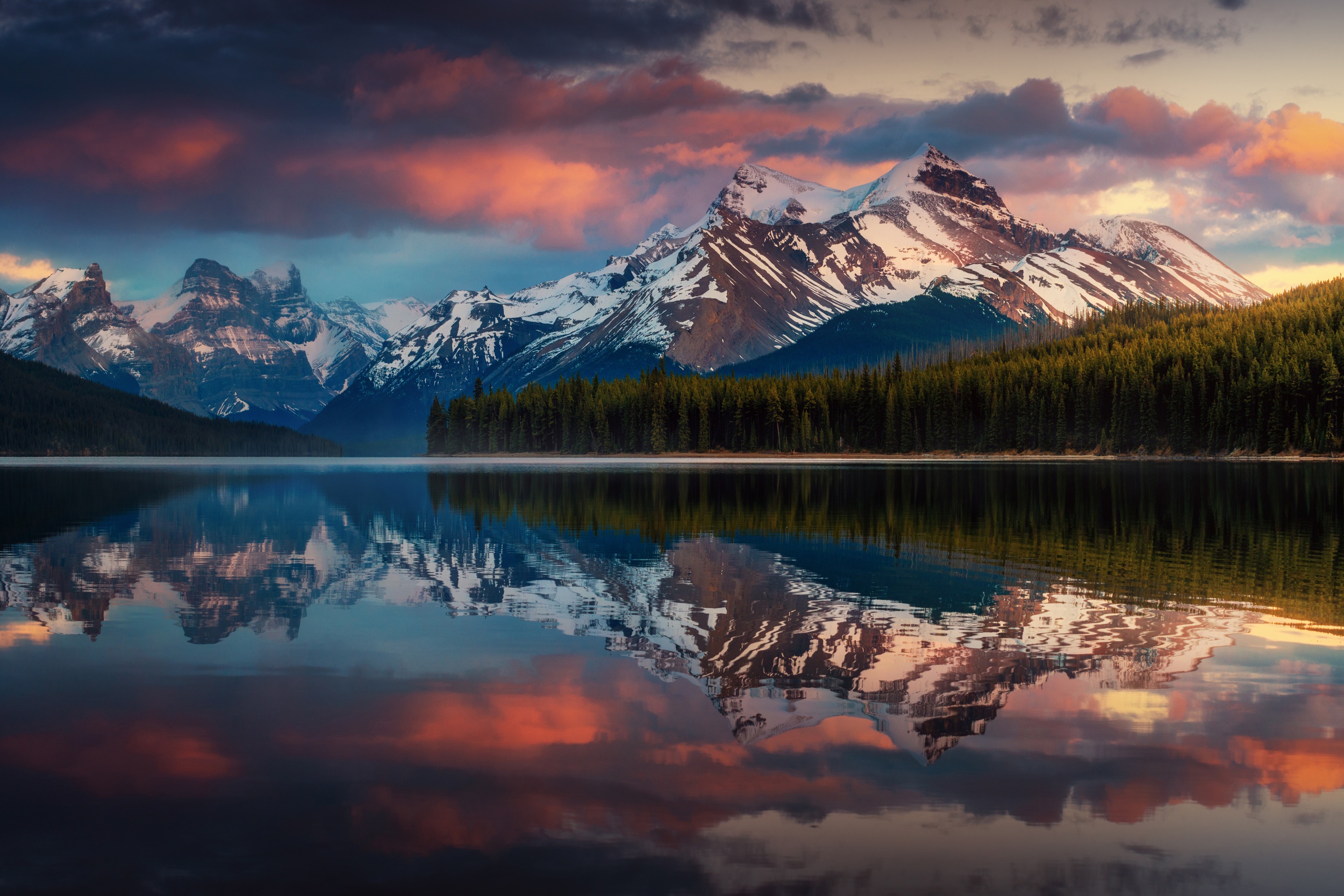 Canada, Colorful, Reflection, Nature, Mountains, Landscape Wallpapers