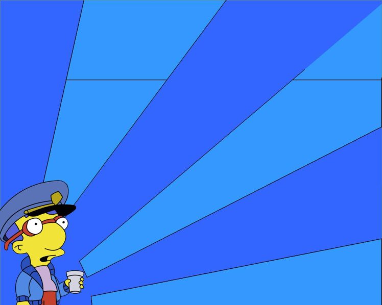 police, The Simpsons, Milhouse Van Houten, Blue HD Wallpaper Desktop Background
