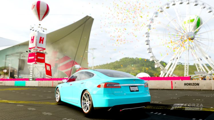 Tesla Model S, Forza Horizon HD Wallpaper Desktop Background