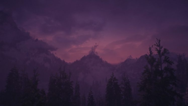 The Elder Scrolls V: Skyrim, Landscape, Pine trees, The Elder Scrolls HD Wallpaper Desktop Background