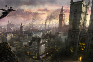 Assassins Creed, Assassins Creed Syndicate, London, Cityscape, Big Ben, Jacob Frye, Digital art, Video games