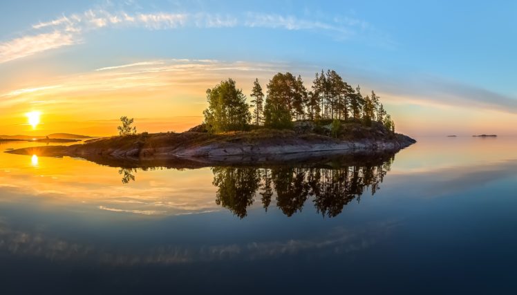 nature, Water, Sky, Trees, Island HD Wallpaper Desktop Background