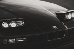 car, BMW, BMW E31, Monochrome, Black