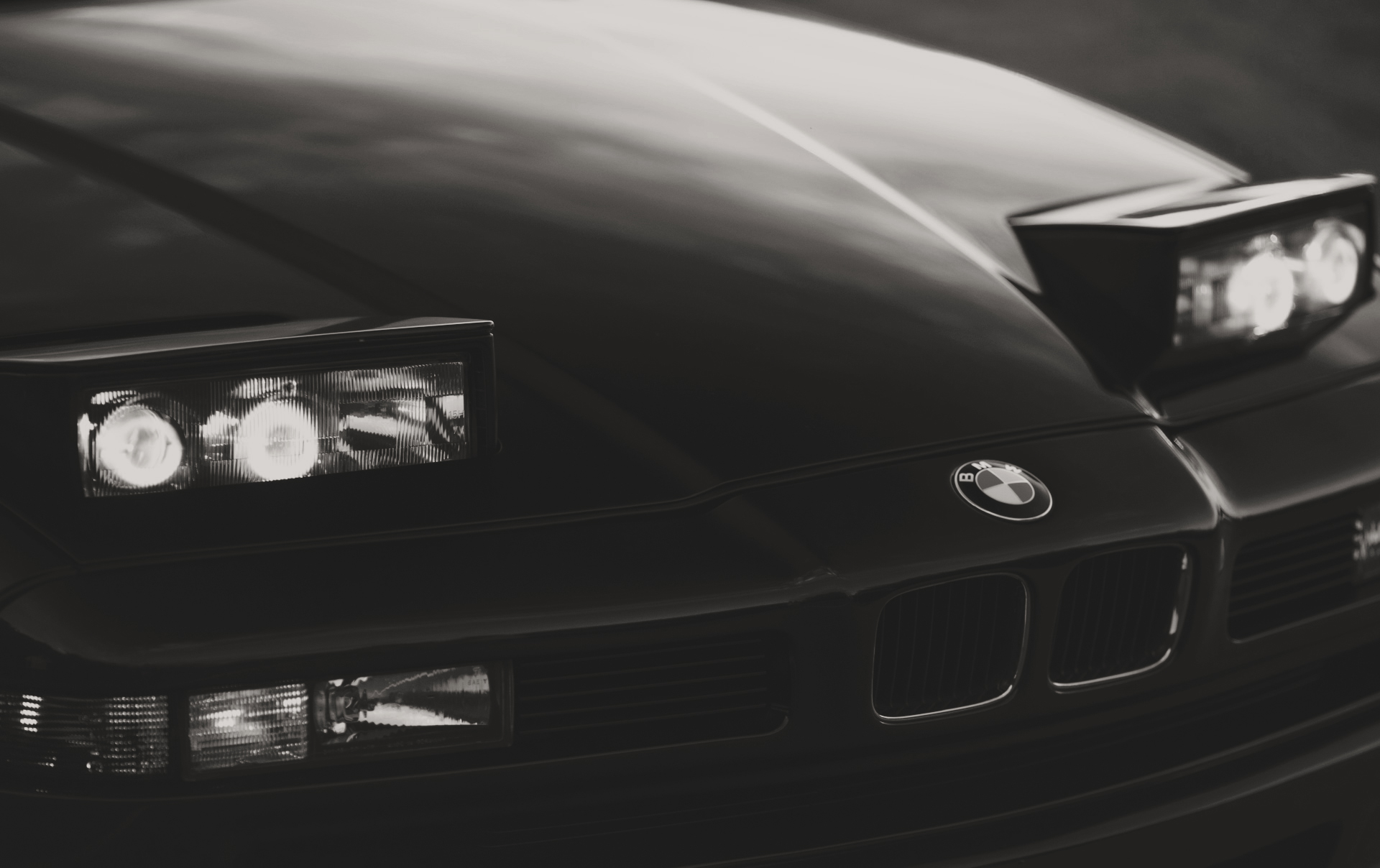 car, BMW, BMW E31, Monochrome, Black Wallpaper