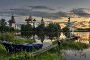 Russia, Landscape, Boat, Water