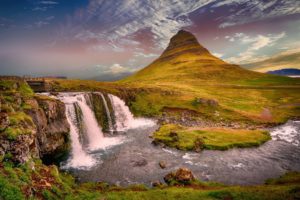 nature, River, Waterfall, Hill, Hills, Iceland, Kirkjufell