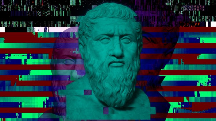 Greek philosophers, Plato, Glitch art HD Wallpaper Desktop Background