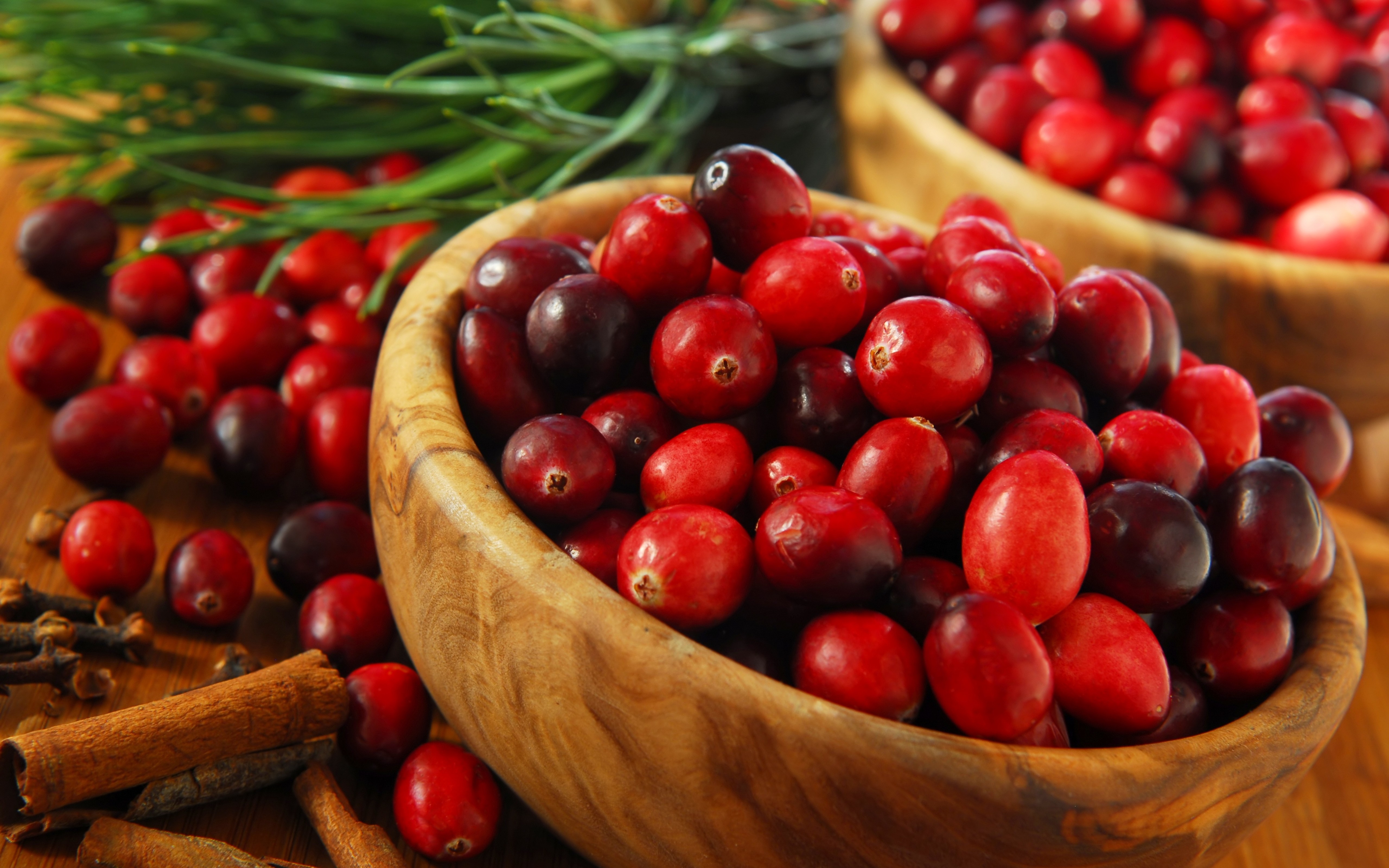 fruit, Cranberries, Red, Dishes, Cinnamon, Table, Spices Wallpaper