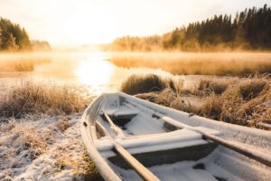boat, Vehicle, Sunlight, Nature, Snow, Winter