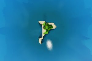 water, Minecraft, Island, Birds eye view