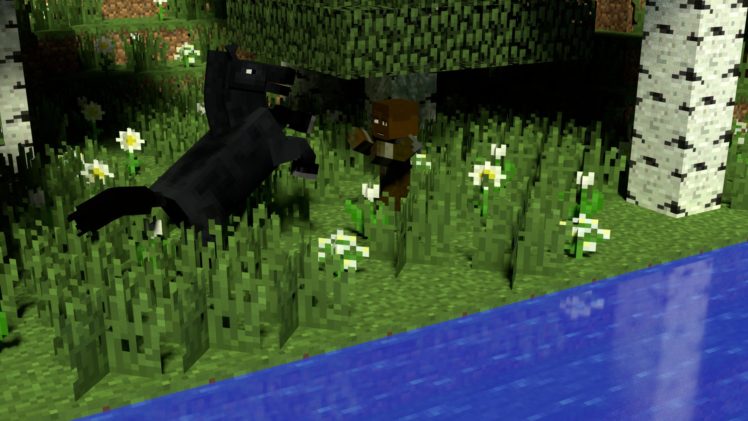 Minecraft, Video games, Horse, Flowers HD Wallpaper Desktop Background