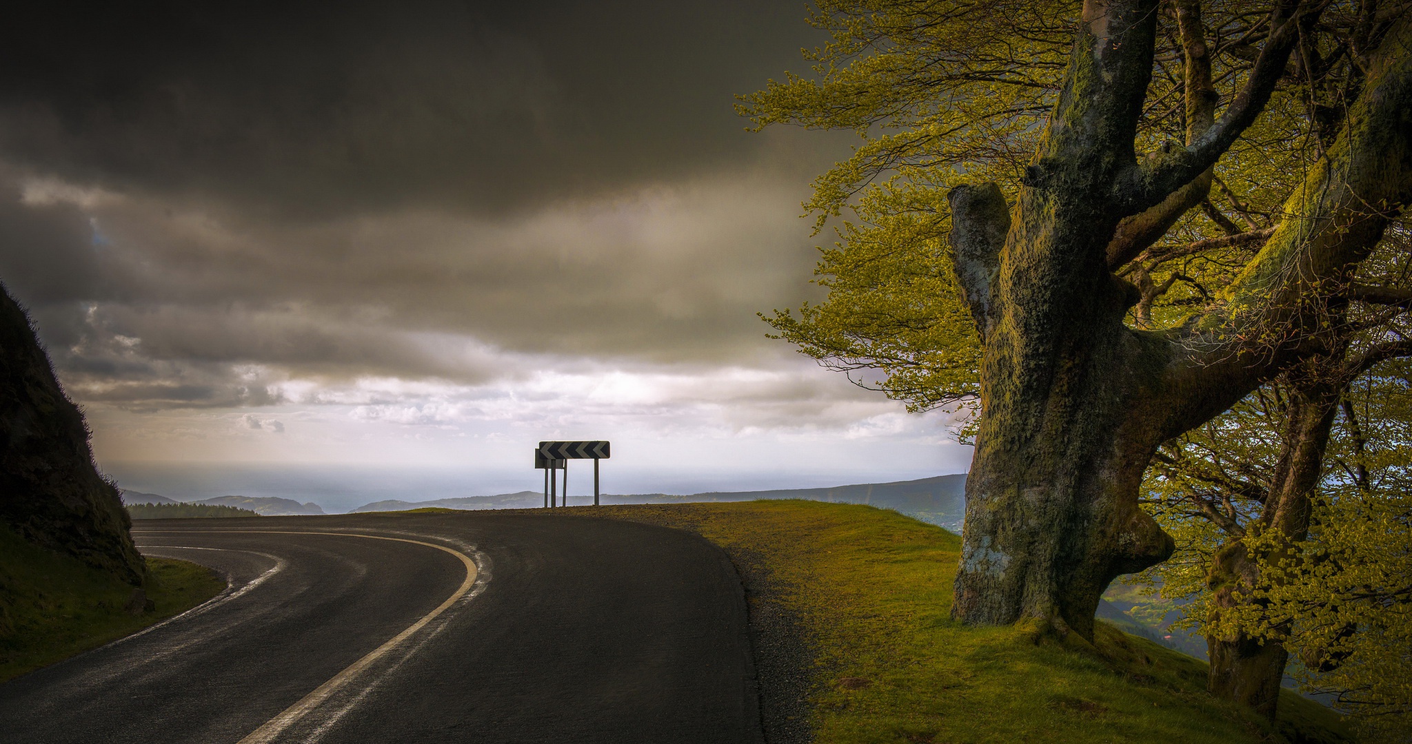 road, Sky, Trees Wallpaper