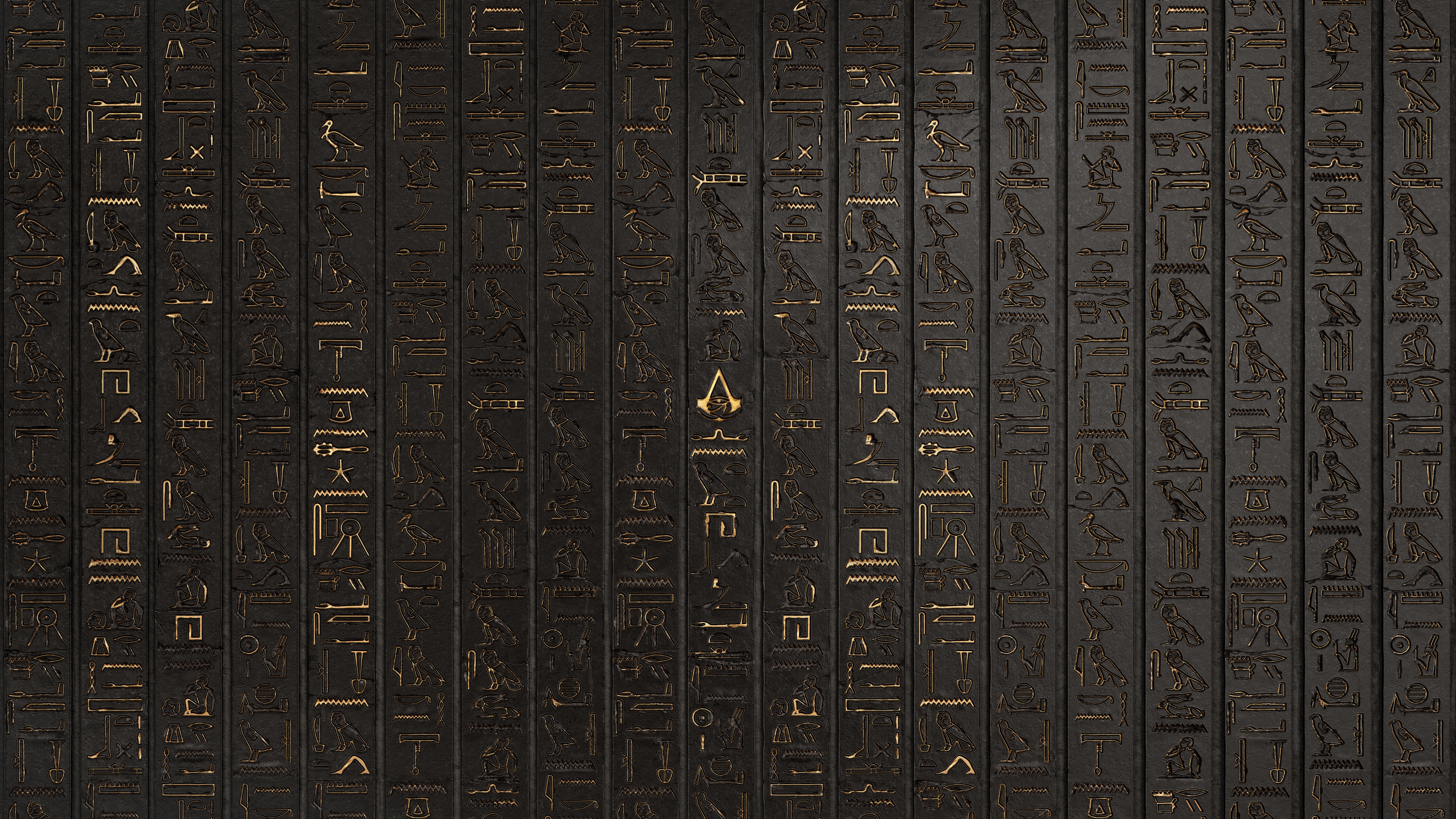 digital art, Artwork, Video games, Assassins Creed, Wall, Hieroglyphs, Engraving, Symbols, Assassins Creed: Origins Wallpaper
