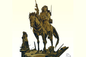 soldier, Drawing, Horse, Nicolas Petrimaux, Gun, Lion