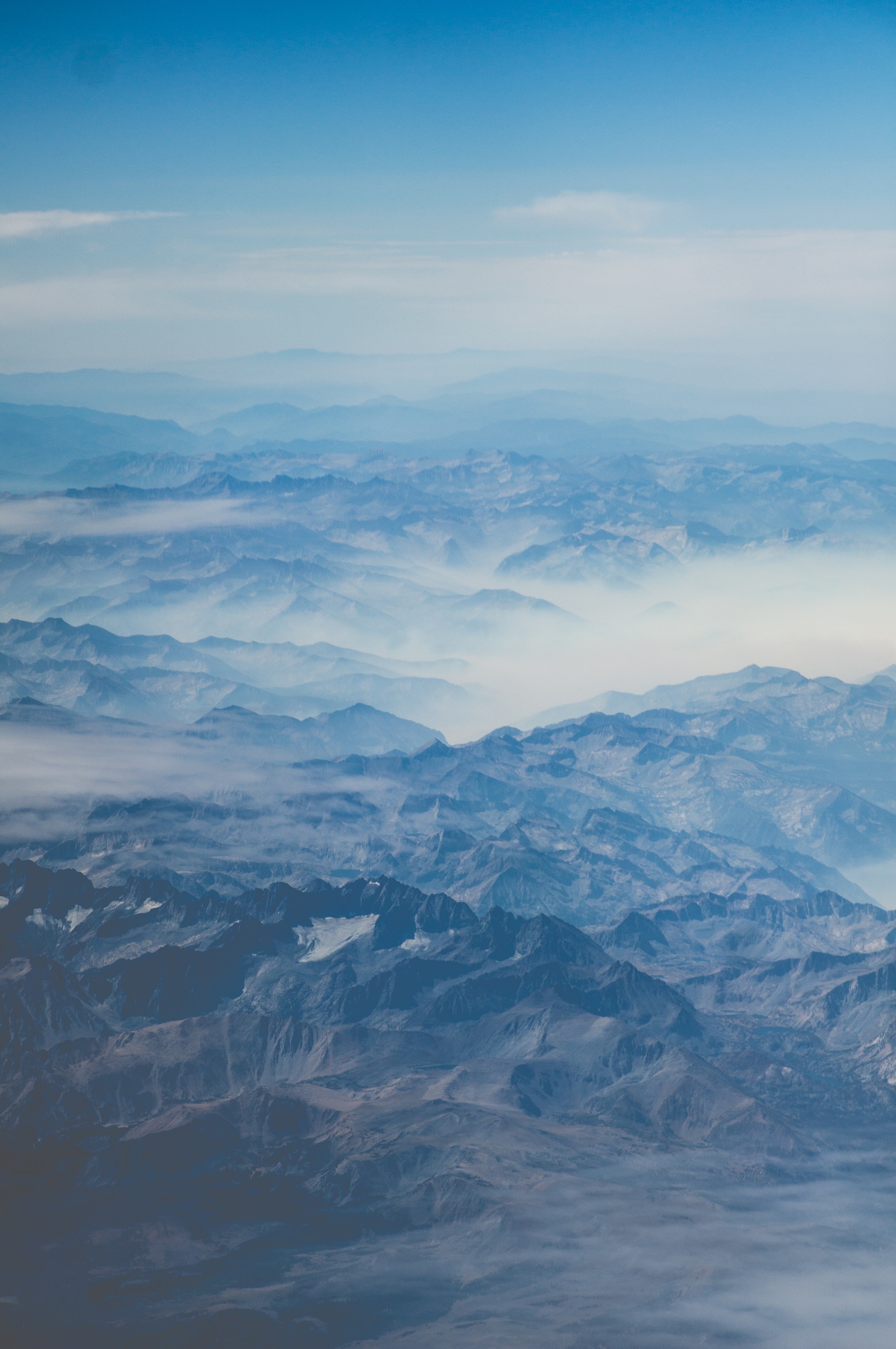 Dominik Lange, Landscape, Nature, Photography, Mountains, Snowy peak, Mist, Sky, Clouds, Far view Wallpaper