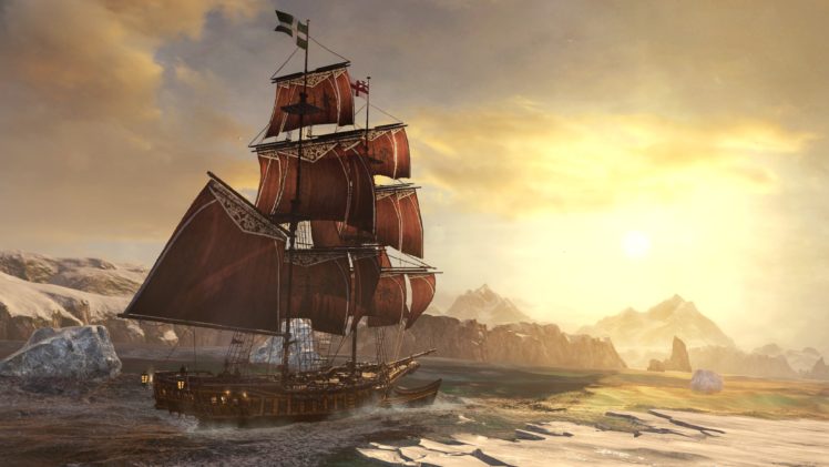 video games, Assassins Creed, Assassins Creed Rogue, Remastered, Remastered games, Ship, Sea, Assassins Creed: Rogue HD Wallpaper Desktop Background