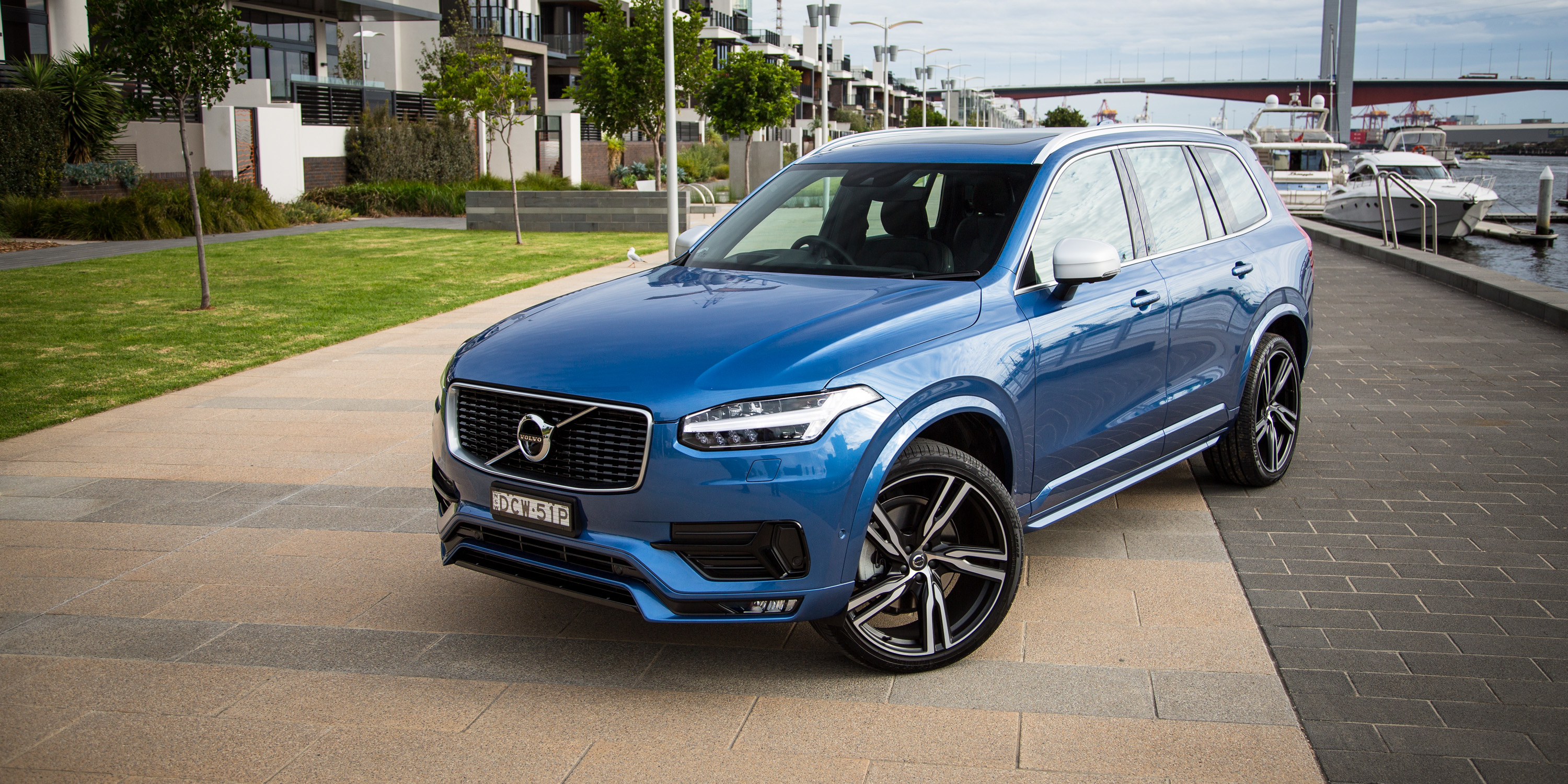 Marina, Volvo XC90, Polestar Racing, Boat Wallpaper