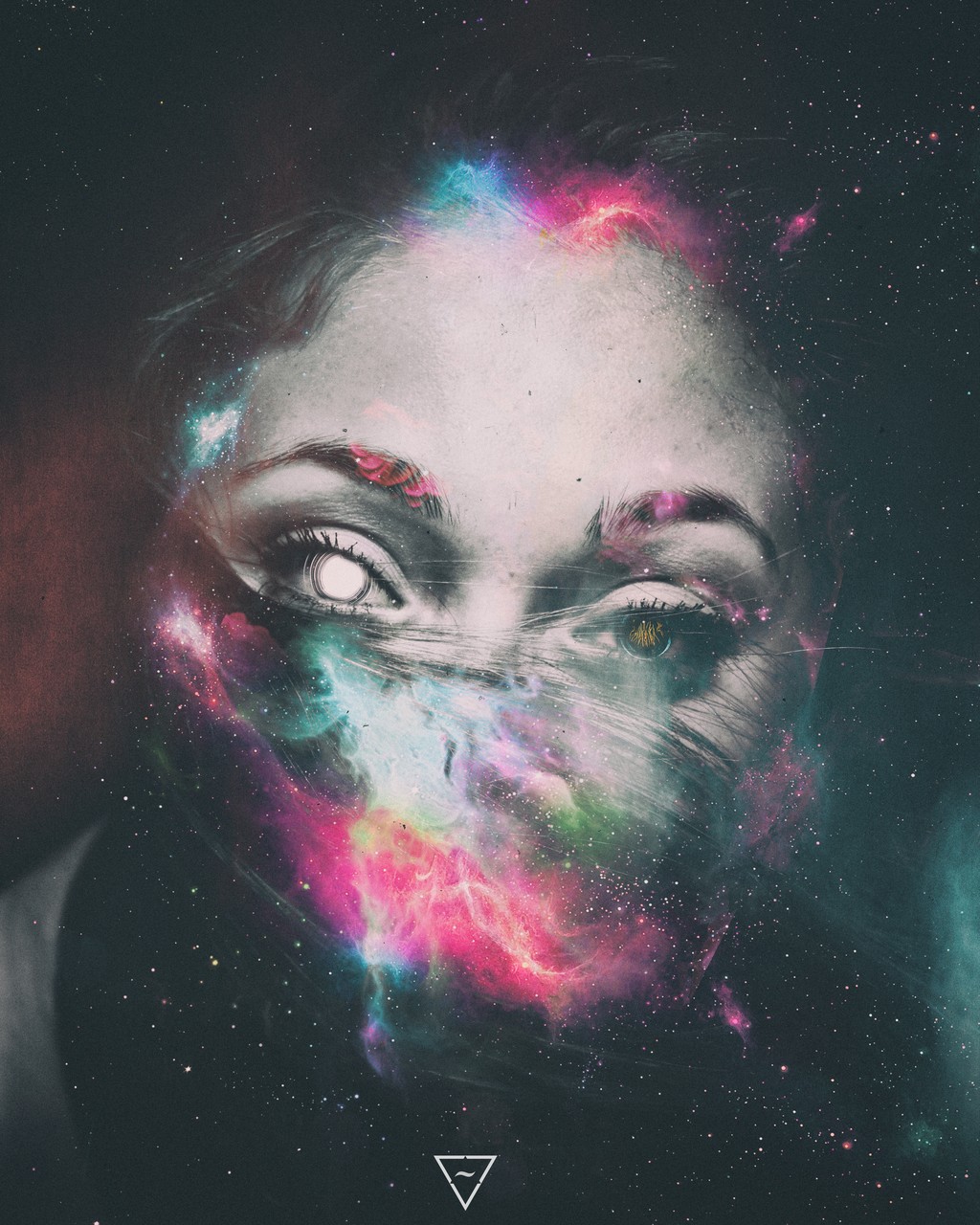 women, Face, Photo manipulation, Photoshop, Abstract, Space Wallpaper
