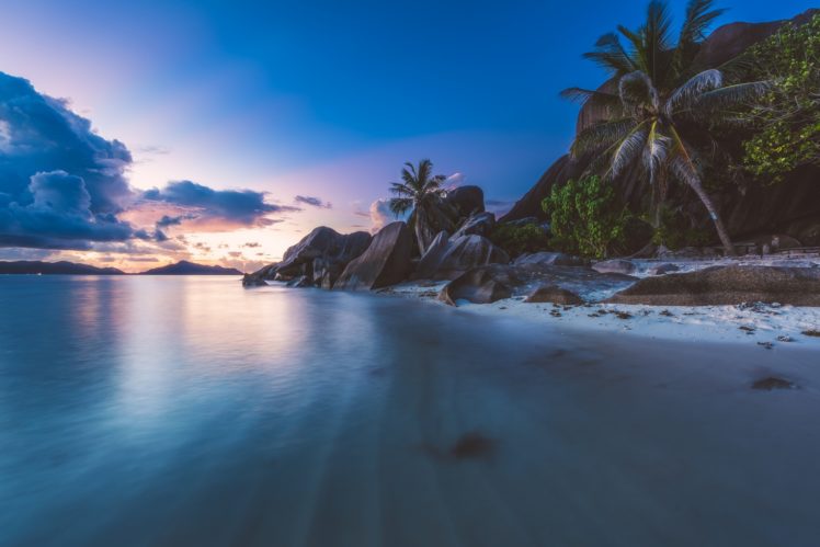 tropical, Sky, Sea, Seychelles, La digue HD Wallpaper Desktop Background