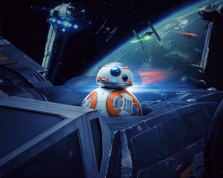 BB 8, Star Wars, TIE Fighter, Spaceship, Futuristic, X wing HD Wallpaper Desktop Background