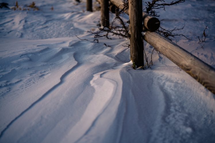 winter, Snow, Fence, Depth of field HD Wallpaper Desktop Background