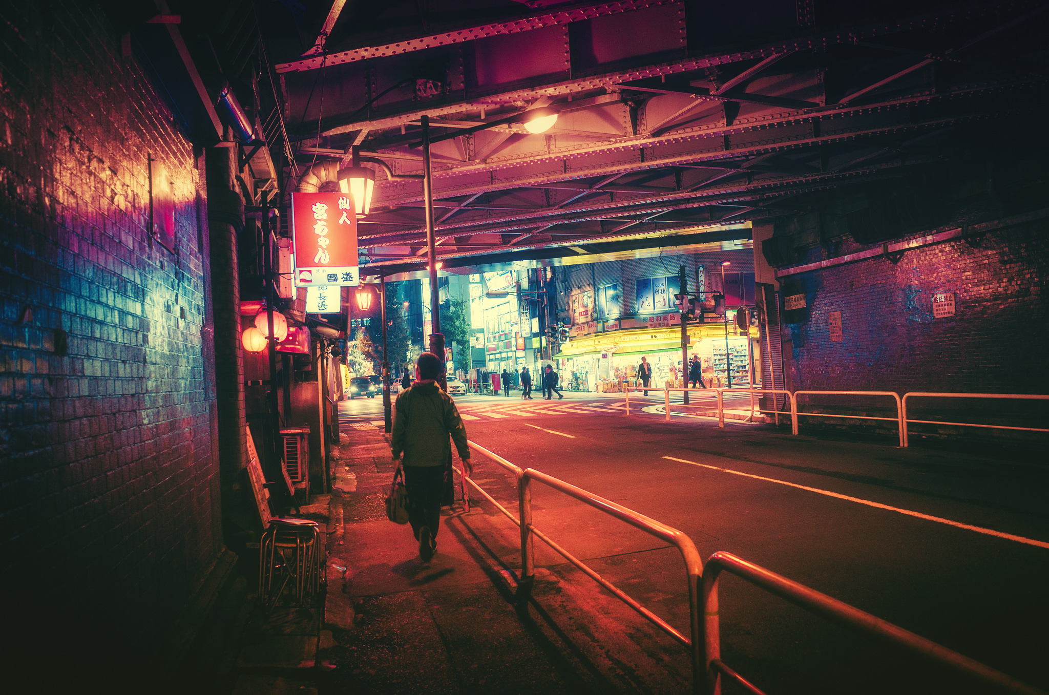 Japan, Night, Neon, Masashi Wakui Wallpaper