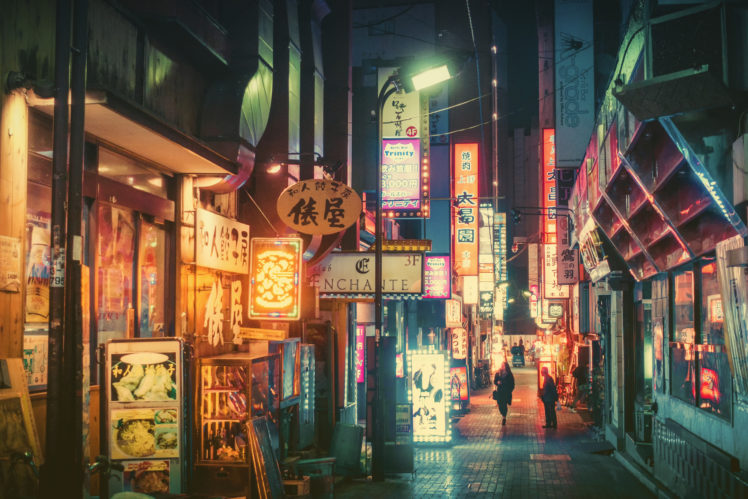 Japan, Night, Neon, Masashi Wakui HD Wallpaper Desktop Background