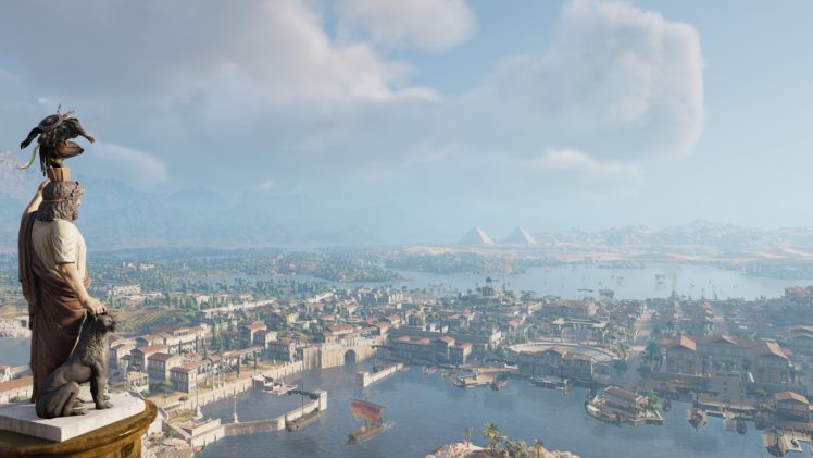 Assassins Creed, Video games, Landscape, Pyramid, Pyramids of Giza, Egypt, Assassins Creed: Origins HD Wallpaper Desktop Background